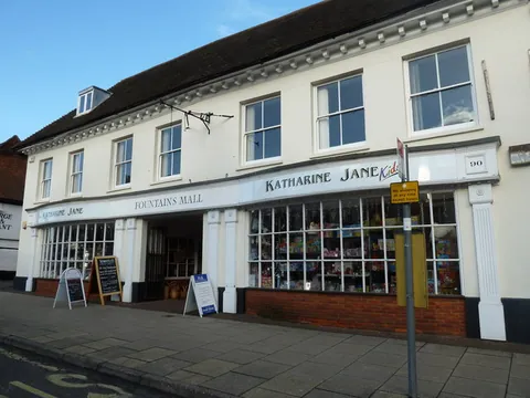 Fountains Mall, a white-fronted building on Odiham High Street